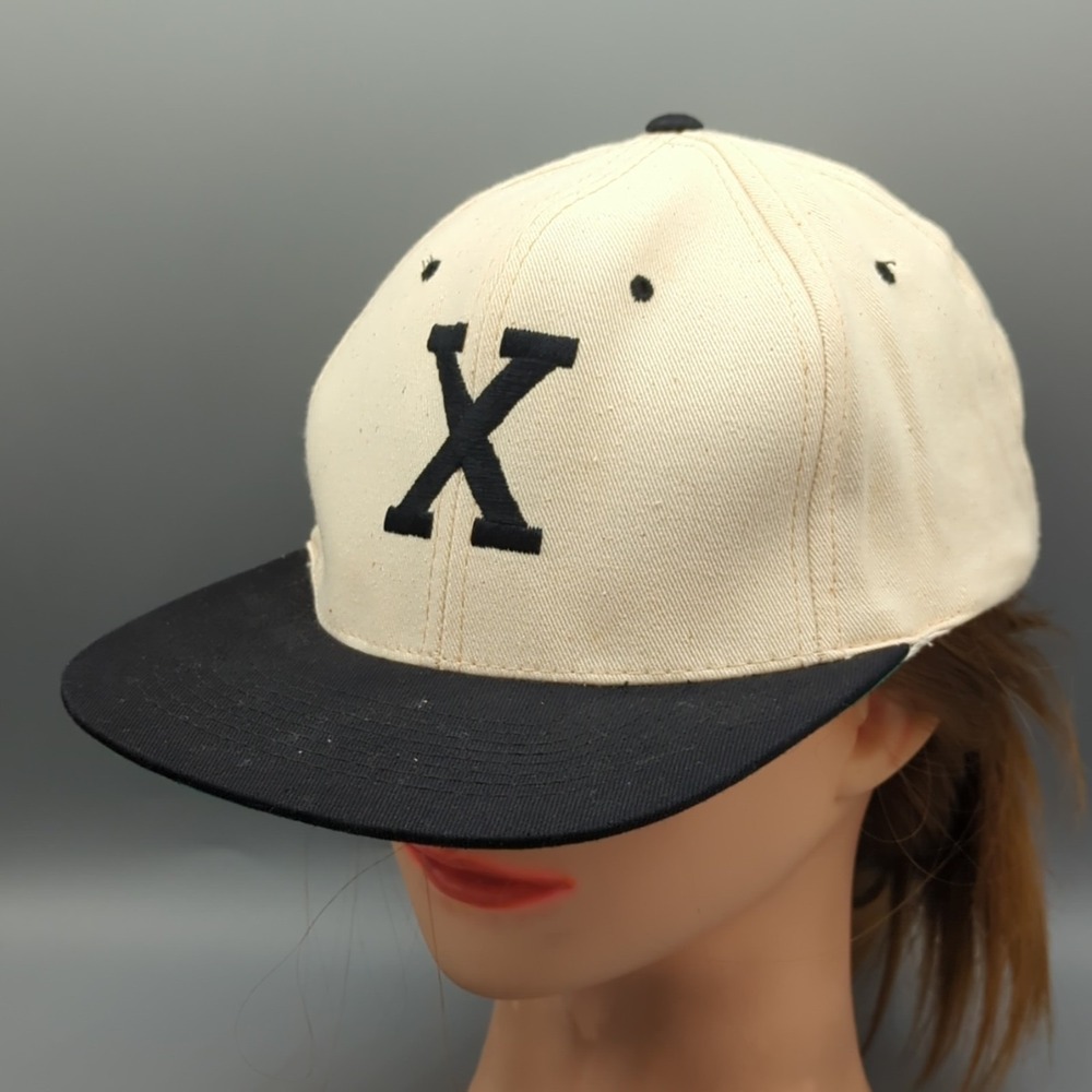 Vintage Malcolm X Black History Hat Snapback KC Cap Black/Cream RARE